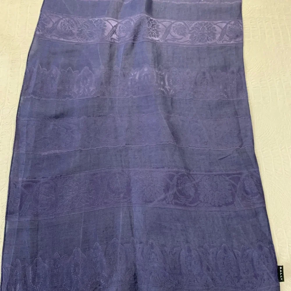 Bally blue purple silk scarf